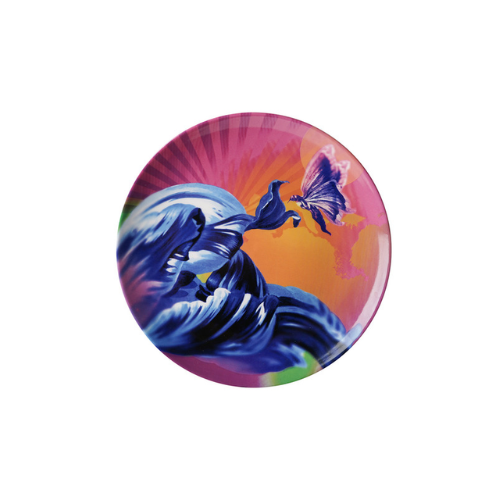 Heinen Delfts Blauw wandbord Color Pop - Tulp 26,5 cm